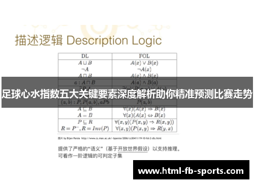 足球心水指数五大关键要素深度解析助你精准预测比赛走势
